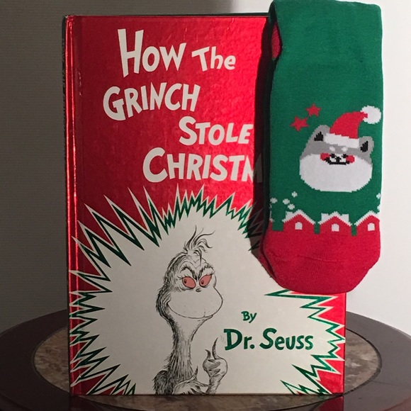 Dr Suess Other - How the Grinch stole Christmas Book & socks